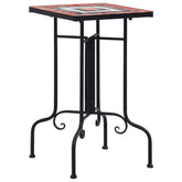 Side Table Terracotta and White Iron Small Decorative Inlays