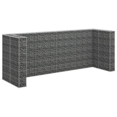 Gabion Wall for Garbage Bins Galvanized Steel 126x39.4x47.2