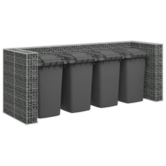 Gabion Wall for Garbage Bins Galvanized Steel 126x39.4x47.2