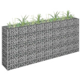 Gabion Raised Bed Silver Galvanized steel Large