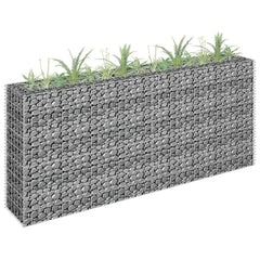 Gabion Raised Bed Silver Galvanized steel Large