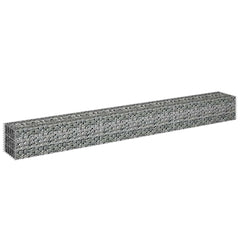 Gabion Raised Bed Silver Galvanized steel 106.3 x 11.8 x 11.8 in