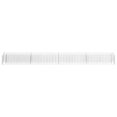 Gabion Raised Bed Silver Galvanized steel Large