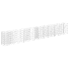 Gabion Raised Bed Silver Galvanized steel 141.7 x 11.8 x 23.6 in