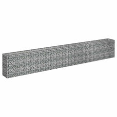 Gabion Raised Bed Silver Galvanized steel 141.7 x 11.8 x 23.6 in