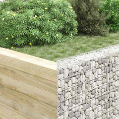 Gabion Raised Bed Silver Galvanized Steel 59.1 x 7.9 x 39.4 in