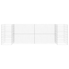 Gabion Planter Silver Steel wire 102.4 in x 15.7 in x 31.5 in