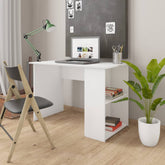 Desk White Engineered wood Compact Desk Rectangular Modern
