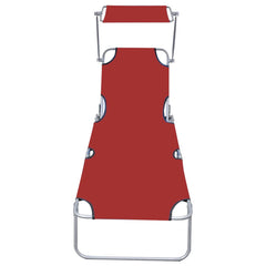 Sunlounger Red Powder-coated aluminum Standard
