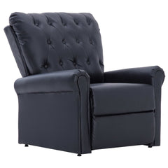 Reclining Chair Black Faux leather, Cotton, Polyester, PVC Standard