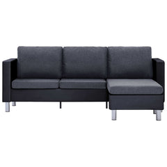 Sofa Black (sofa), Dark Gray (cushions)