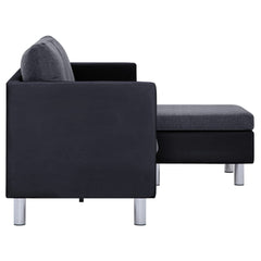 Sofa Black (sofa), Dark Gray (cushions)