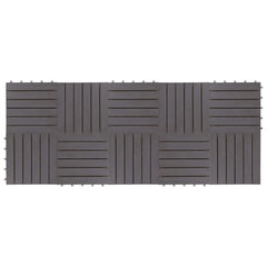 Decking Tile 10 pcs Grey 11.81 x 11.81 in Acacia Hardwood