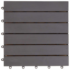 Decking Tile 10 pcs Grey 11.81 x 11.81 in Acacia Hardwood