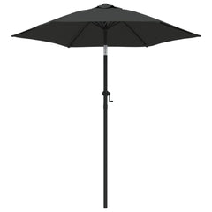 Anthracite garden parasol with 78.7-inch diameter and aluminum pole.