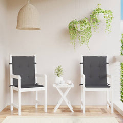 Lowback Chair Cushion Set of 2 Anthracite