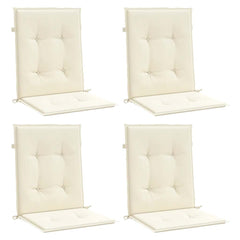 Lowback Chair Cushion Set of 4 Cream Oxford fabric (100% polyester)