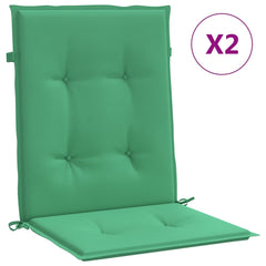 Lowback Chair Cushion Set of 2 Green Oxford fabric (100% polyester)