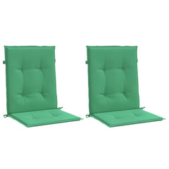 Lowback Chair Cushion Set of 2 Green Oxford fabric (100% polyester)