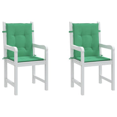 Lowback Chair Cushion Set of 2 Green Oxford fabric (100% polyester)