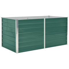 Raised Garden Bed Green Galvanized Steel 63.0 x 31.5 x 30.3 in