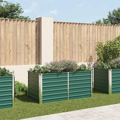 Raised Garden Bed Green Galvanized Steel 63.0 x 31.5 x 30.3 in