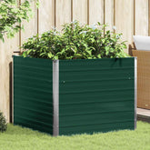 Raised Garden Bed Green Galvanized Steel Large Durable