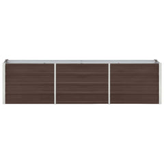 Large Galvanized Steel Raised Garden Bed Brown 94.5x15.7x17.7 in