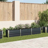 Raised Bed Anthracite Galvanized steel 94.5x15.7x17.7 in Durable