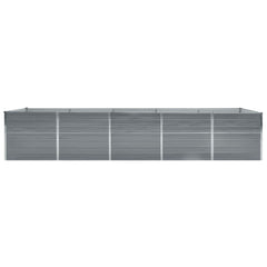 Raised Bed Grey Galvanized Steel 157.5 x 31.5 x 17.7 in Durable