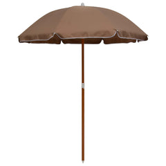 Garden Parasol Taupe Polyester, steel 70.9 in