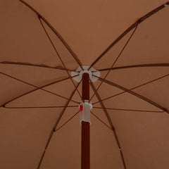 Garden Parasol Taupe Polyester, steel 70.9 in