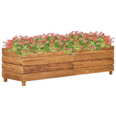 Raised Bed Natural wood Recycled teak wood and steel Large