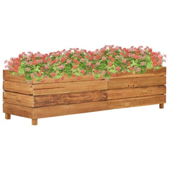 Raised Bed Natural wood Recycled teak wood and steel Large