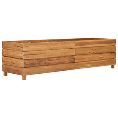 Raised Bed Natural wood Recycled teak wood and steel Large