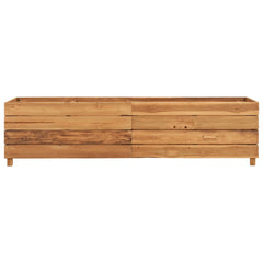 Raised Bed Natural wood Recycled teak wood and steel Large