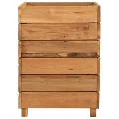 Raised Bed Varies with each piece Recycled teak wood, steel