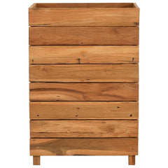 Raised Bed Natural Teak Recycled teak wood, steel Medium