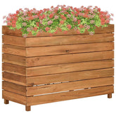 Raised Bed Natural wood Recycled teak wood, steel Large
