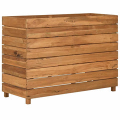 Raised Bed Natural wood Recycled teak wood, steel Large