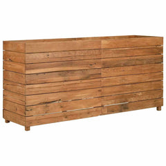 Raised Bed Natural wood Recycled teak wood and steel