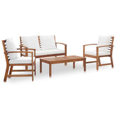 Garden Sofa Set Warm Brown Solid Acacia wood Medium Durable