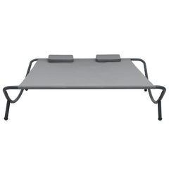 Sun Lounger Anthracite 100% Polyester, Powder-Coated Steel Double