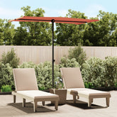Garden Parasol Terracotta Polyester, Aluminum Medium