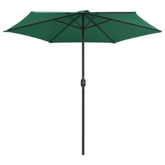 Garden Parasol Green Polyester Large Tiltable Garden Parasol