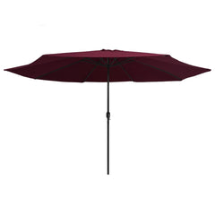 Garden Parasol Bordeaux red Polyester, Metal Medium Foldable