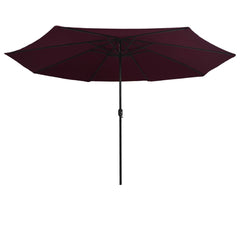 Garden Parasol Bordeaux red Polyester, Metal Medium Foldable