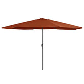 Garden Parasol Terracotta Polyester, Metal Large