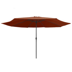 Garden Parasol Terracotta Polyester, Metal Large