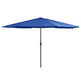 Garden Parasol Azure Blue 100% polyester, metal Large Collapsible